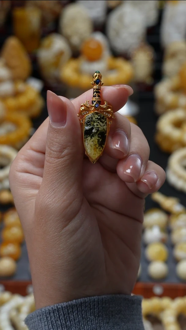 手链琥珀未镶嵌原矿天然琥珀蜜蜡