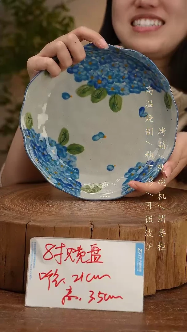 碗瓷景德镇手工手绘高温瓷釉下彩