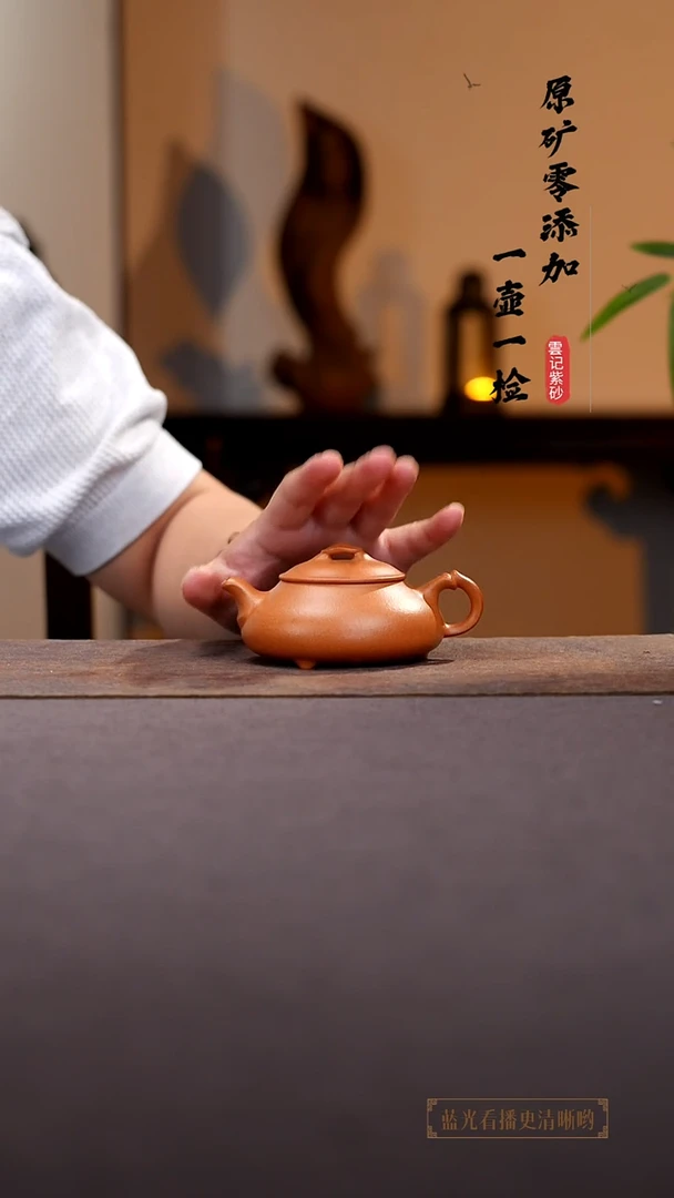 茶壶紫砂原矿零添加老宕口冷黄金简瓢