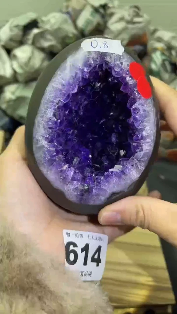 未镶嵌大型摆件（非配饰）紫晶614号龙蛋