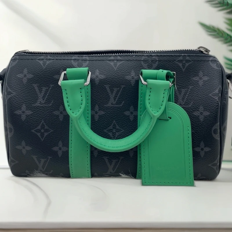 95新 LouisVuitton/路易威登 KEEPALL25手袋（012099）绿色奢侈
