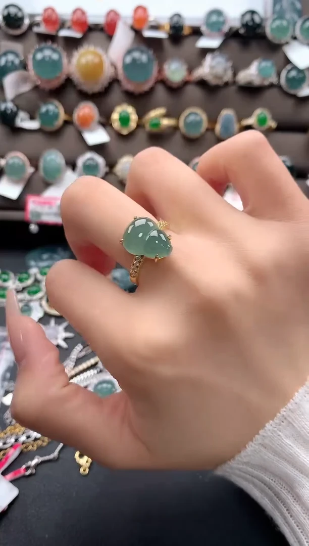 【闪购商品】翡翠戒指银S925镶嵌3123131