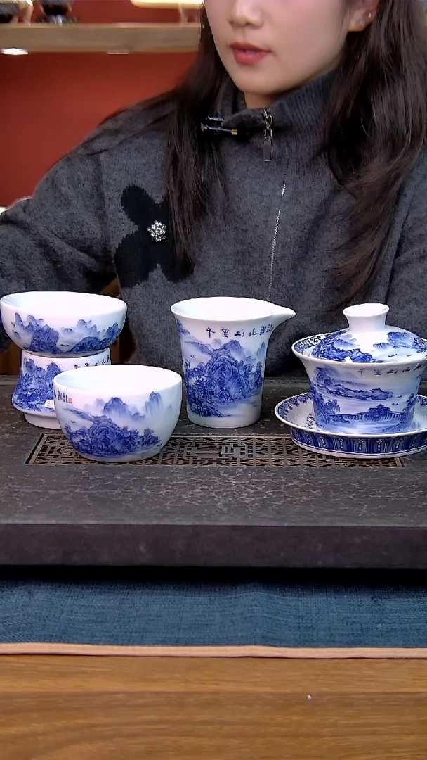 简装家用款4件套 白瓷陶瓷茶具