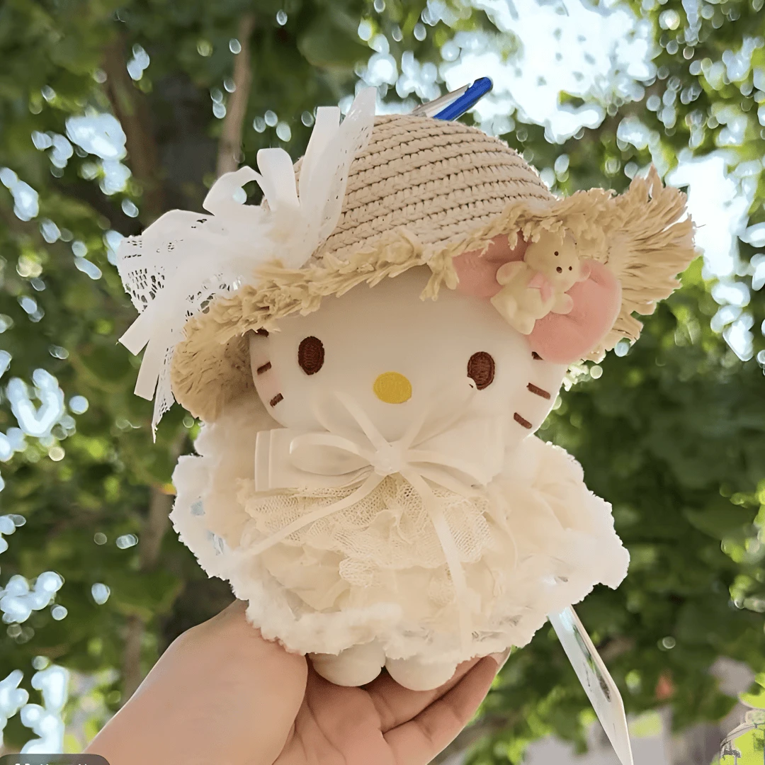 正版HelloKitty纯白花嫁kt挂件三丽鸥毛绒包挂玩偶送朋友生日礼物