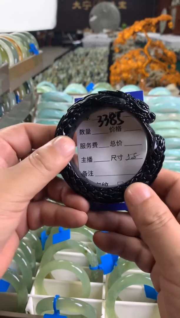 未镶嵌蛇纹石玉手镯3385