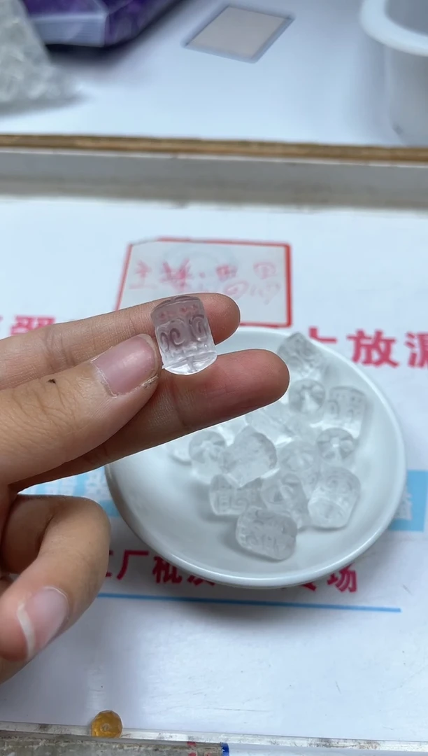 水晶珠宝半成品未镶嵌D838 白水晶 回纹桶珠1个9.9元