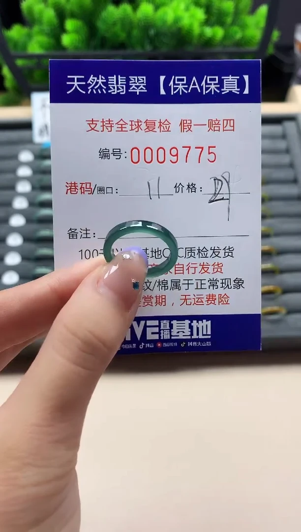 未镶嵌戒指翡翠天然  9775