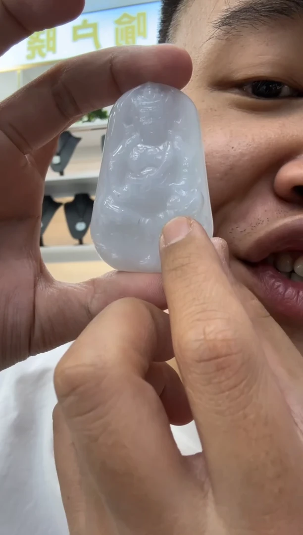 颈饰未镶嵌翡翠天然翡翠A货孤品一件