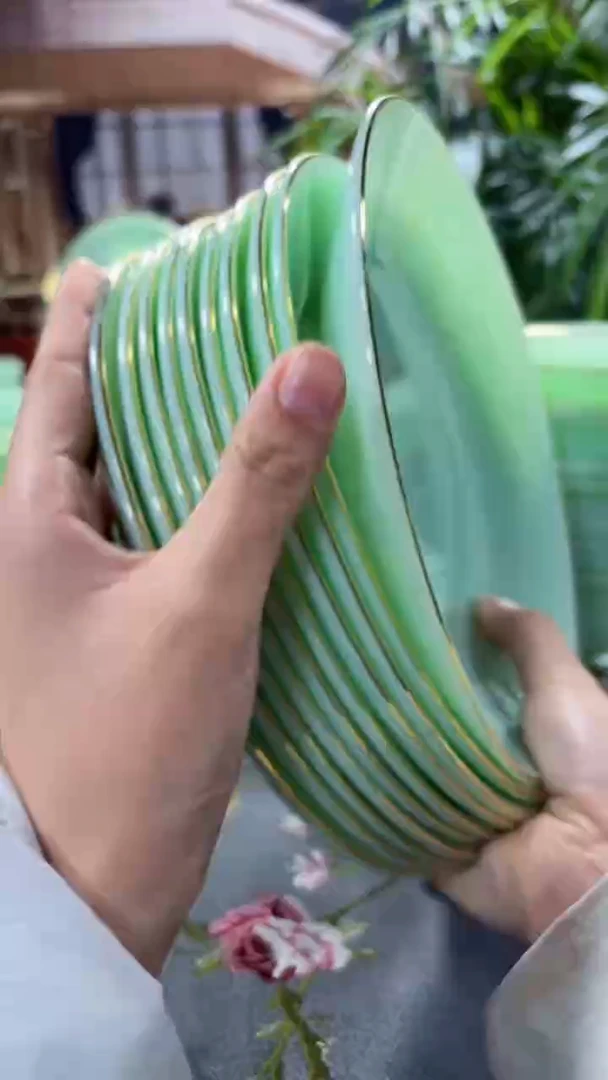 【闪购商品】...8英寸深盘10个  玉瓷【贝美】