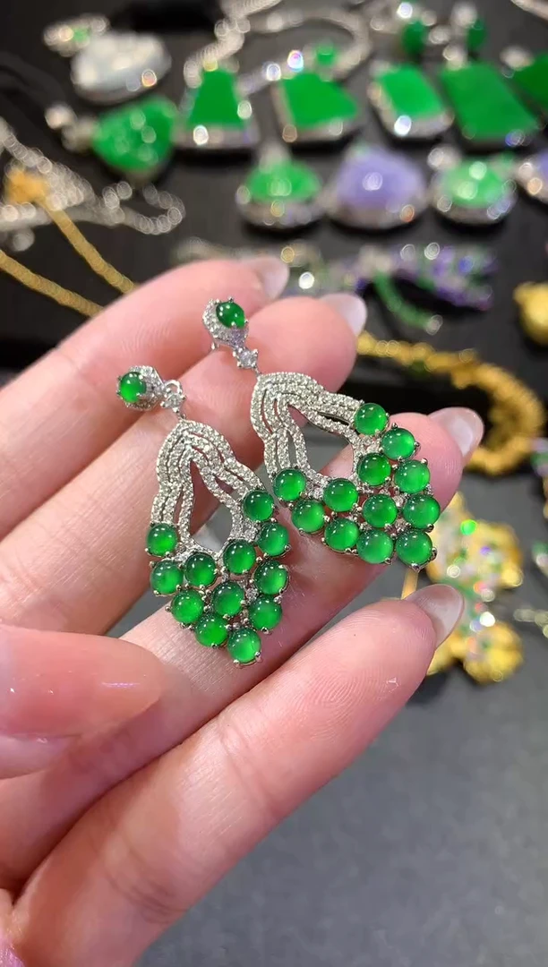 【闪购商品】翡翠耳饰银S925镶嵌251耳饰（多样性发货一件