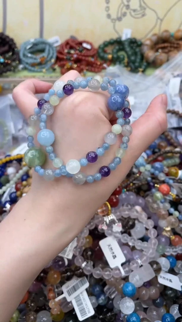 未镶嵌手链海蓝宝石385