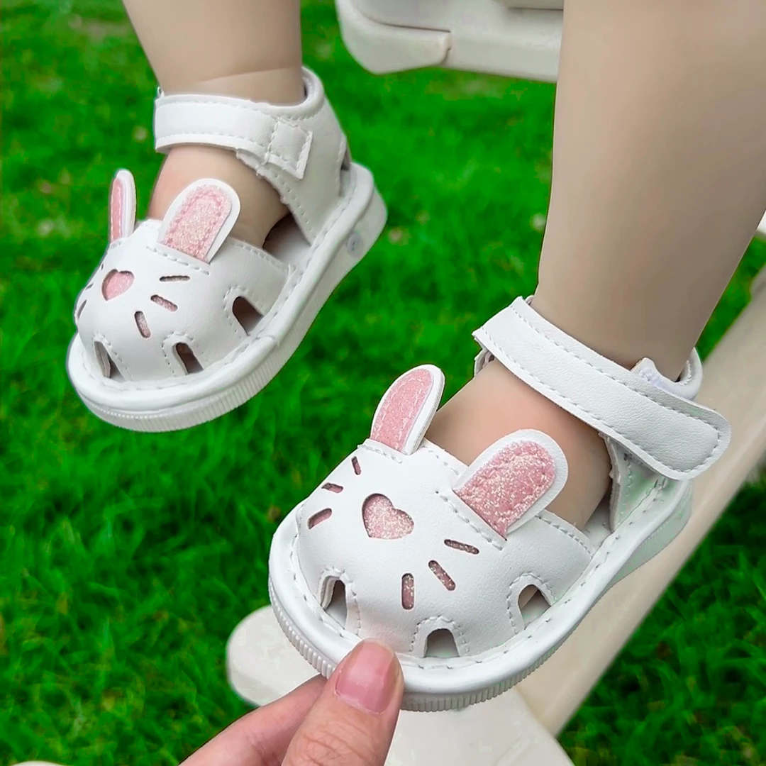 【哈尼】夏季新款婴幼儿凉鞋女童宝宝鞋软底叫叫鞋小女孩公主学步鞋