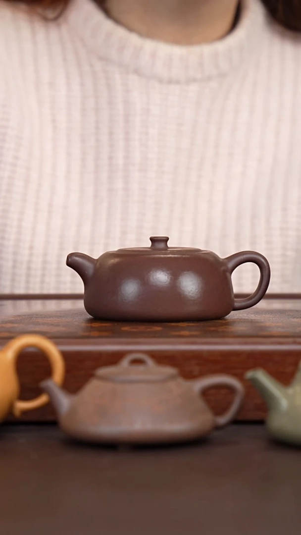茶壶紫砂微瑕四号井紫泥井栏-180