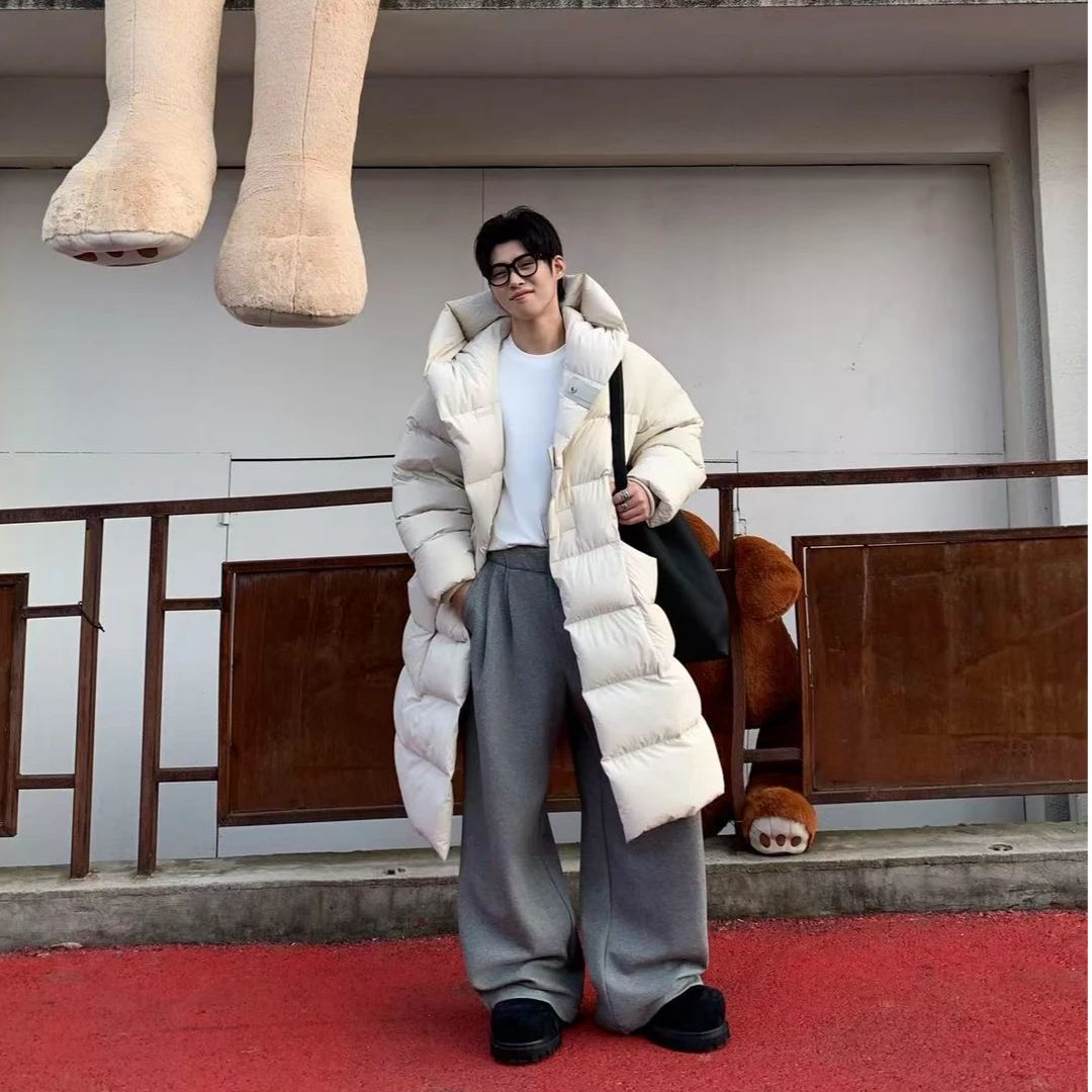 [Nadlle Studio]长款90白鸭绒干净简约长款羽绒外套