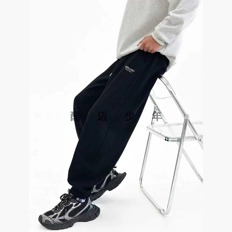 冬款加绒字母BRILL印花休闲卫裤 8802 （150-190）