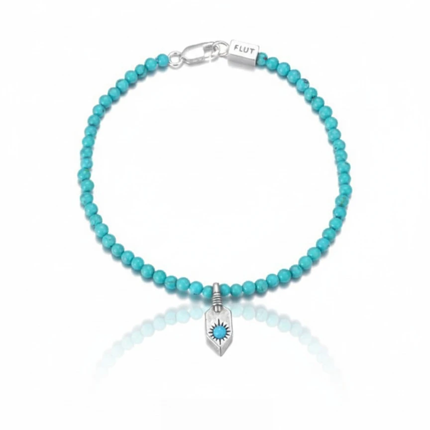 BTSP 24SS原创民族风潮手工绿石珍圆珠情侣手链