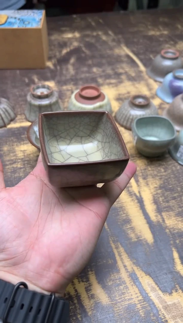 小*陈卫星哥窑庸道问方杯