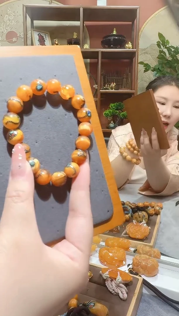 蜜蜡颈饰未镶嵌965天然蜜蜡珠宝奇石全都保真