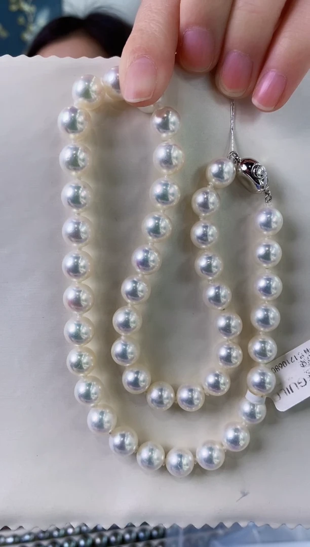 【闪购商品】海水珍珠项链未镶嵌9-10Akoya海水珍珠项链
