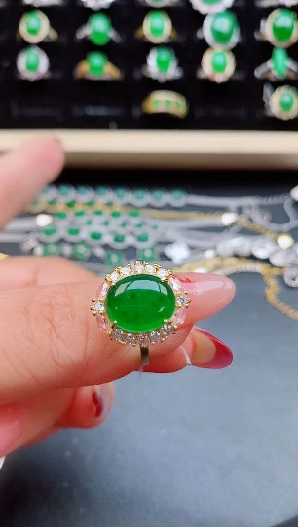 【闪购商品】翡翠戒指银S925镶嵌321321