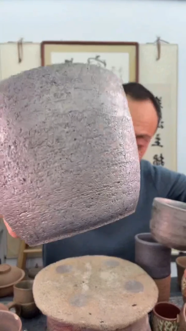 黑色还原烧大口马克杯非遗技艺不带领