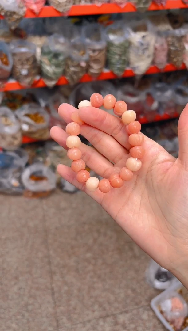 吊坠菩提根/象牙果粉色屁桃单圈