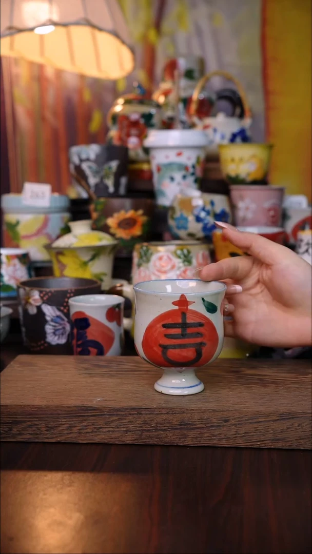 杯子陶泥垚手作 景德镇手工手绘陶瓷器物
