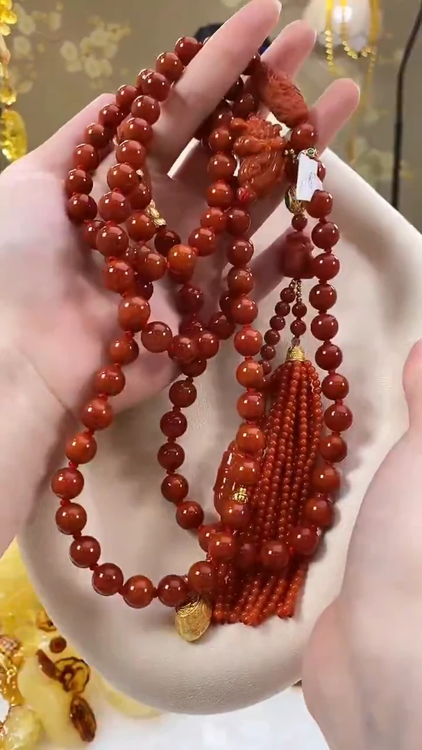 颈饰未镶嵌南红玛瑙项链