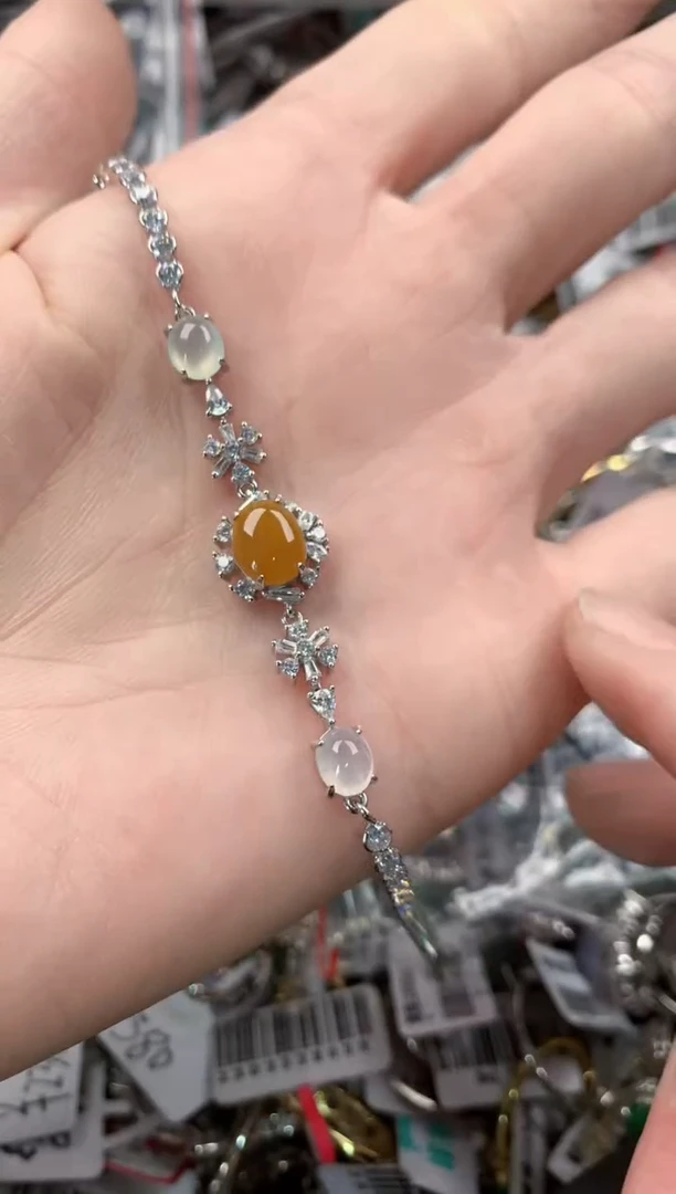 银S925镶嵌戒指翡翠7----3