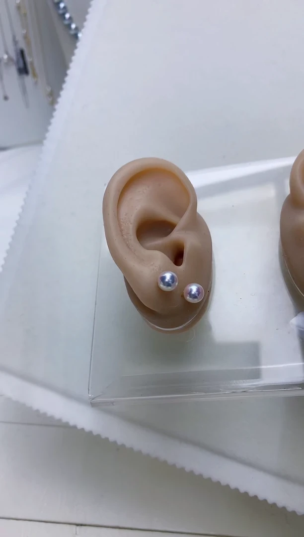 【闪购商品】海水珍珠商品18K金镶嵌6-7素钉定制