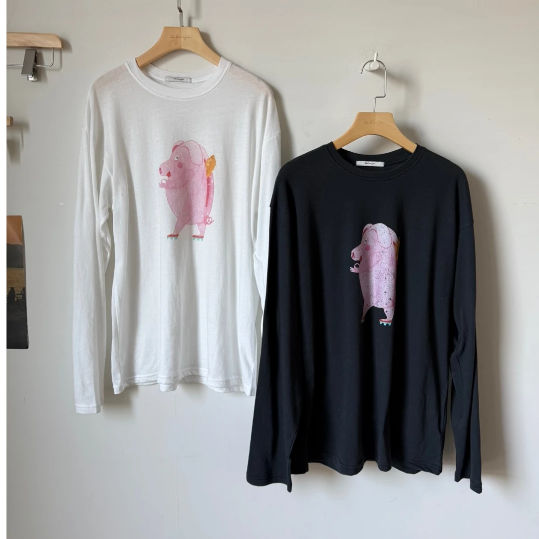 东大门D手绘长袖T恤/NO退换