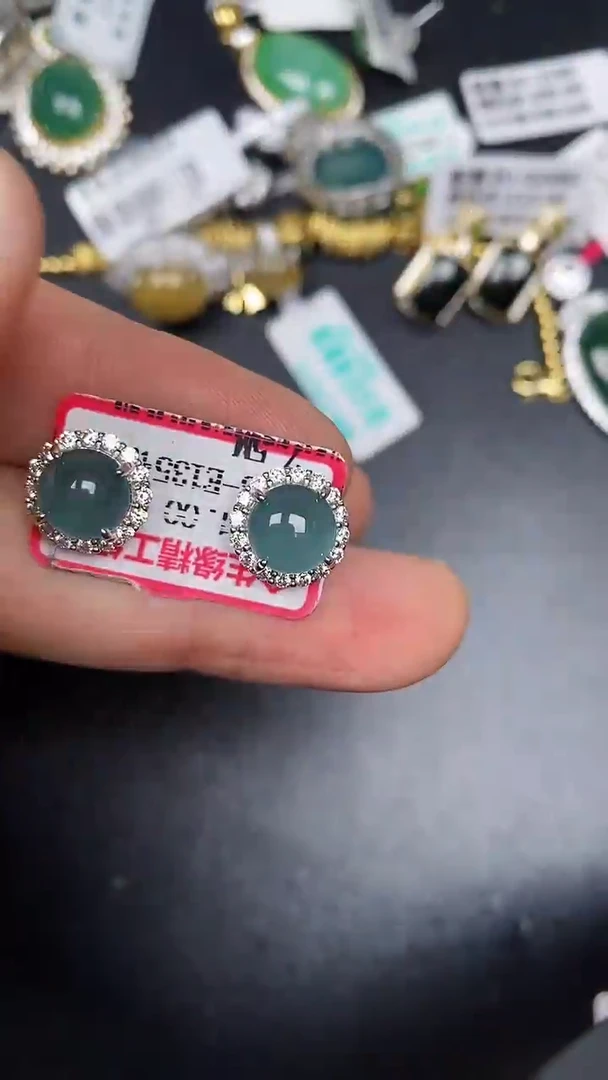 银S925镶嵌戒指翡翠3200