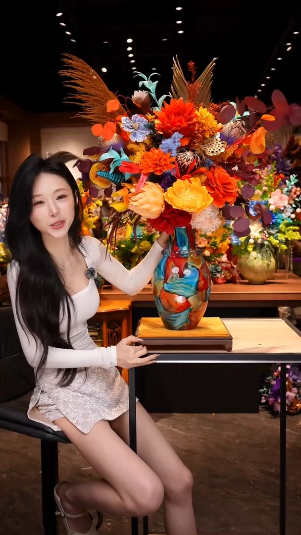 琉璃瓶手工花器花束空运包邮送货上门-以图片为准