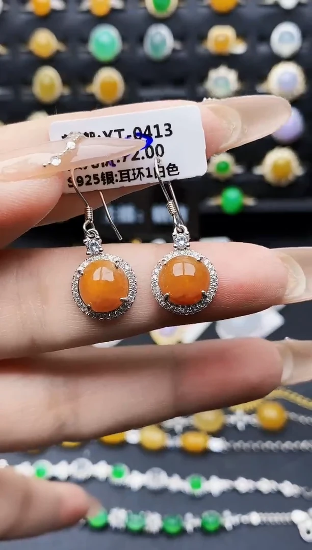 银S925镶嵌戒指翡翠5378