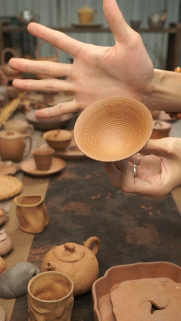 跳刀螺旋纹斗笠杯主人杯