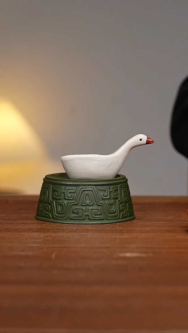 茶壶紫砂大鹅香插盘