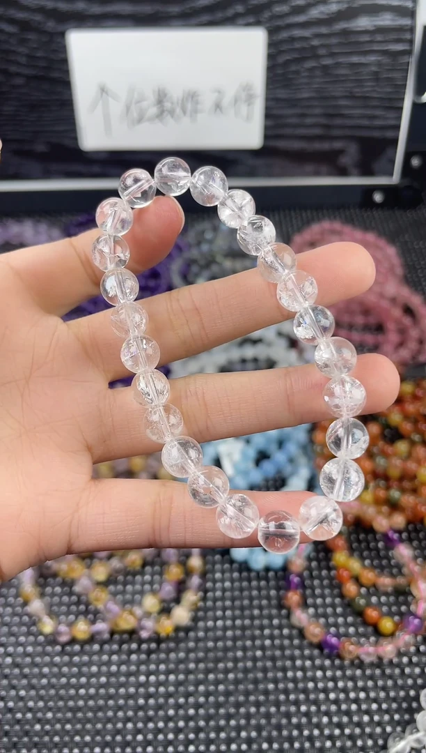 未镶嵌手串水晶8mm白阿赛