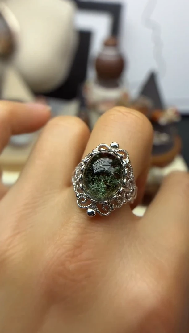 银S925镶嵌珠宝半成品水晶定制定制