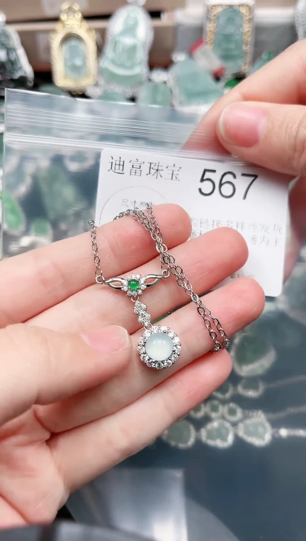 【闪购商品】翡翠颈饰未镶嵌赠皮绳567