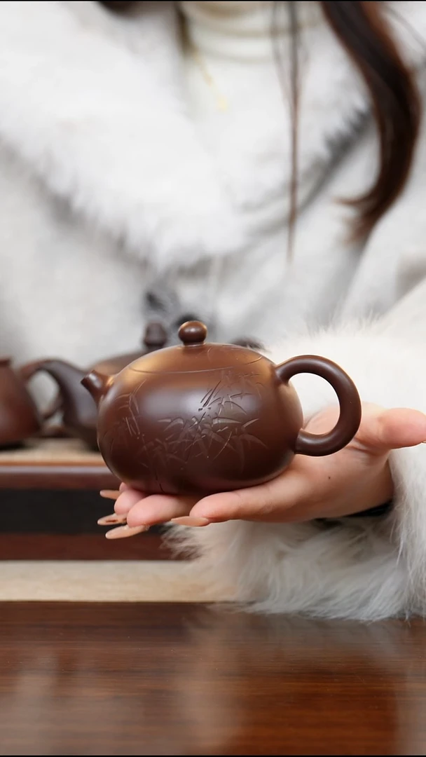 紫泥西施200cc宜兴手工紫砂壶