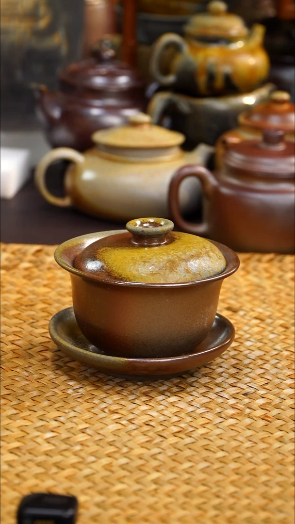 茶壶紫砂纯自然柴烧