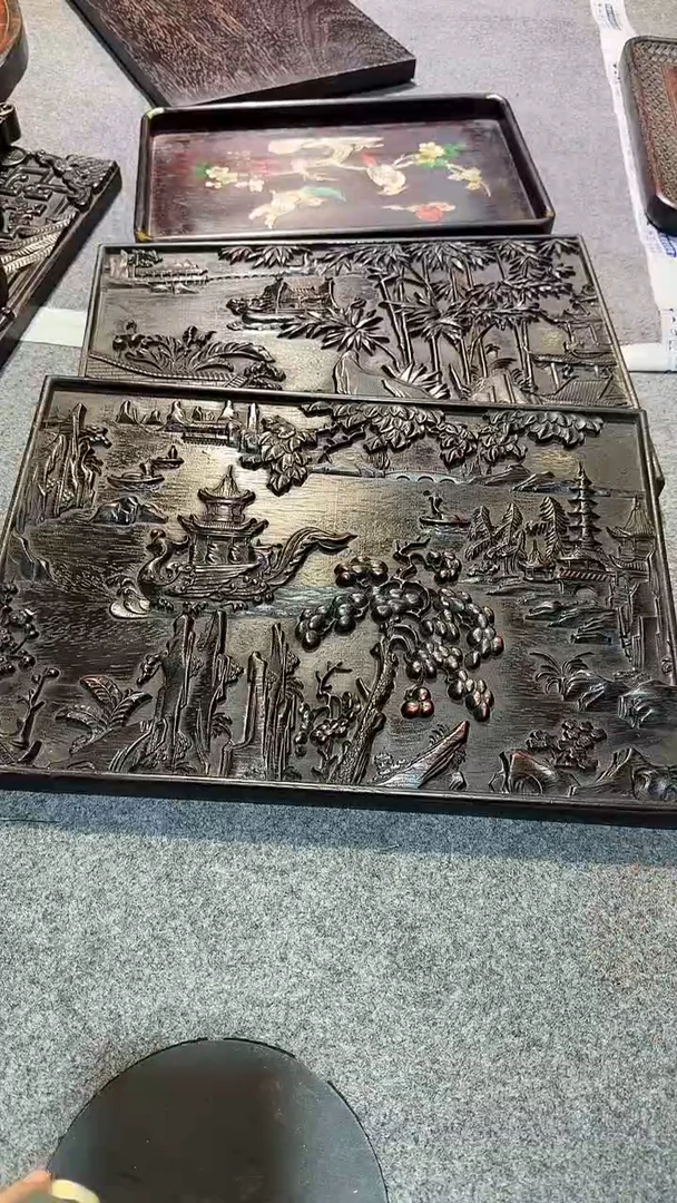 木紫檀拆件雕刻板以直播间实物为准微瑕老物件