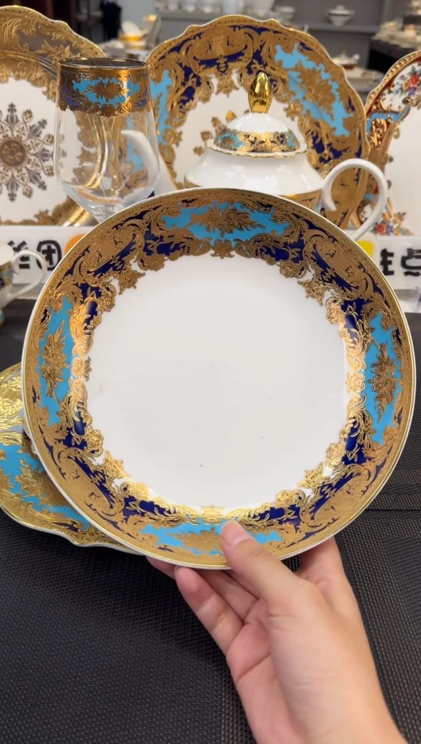 瓷片喜**生8英寸菜盘 正品 4个