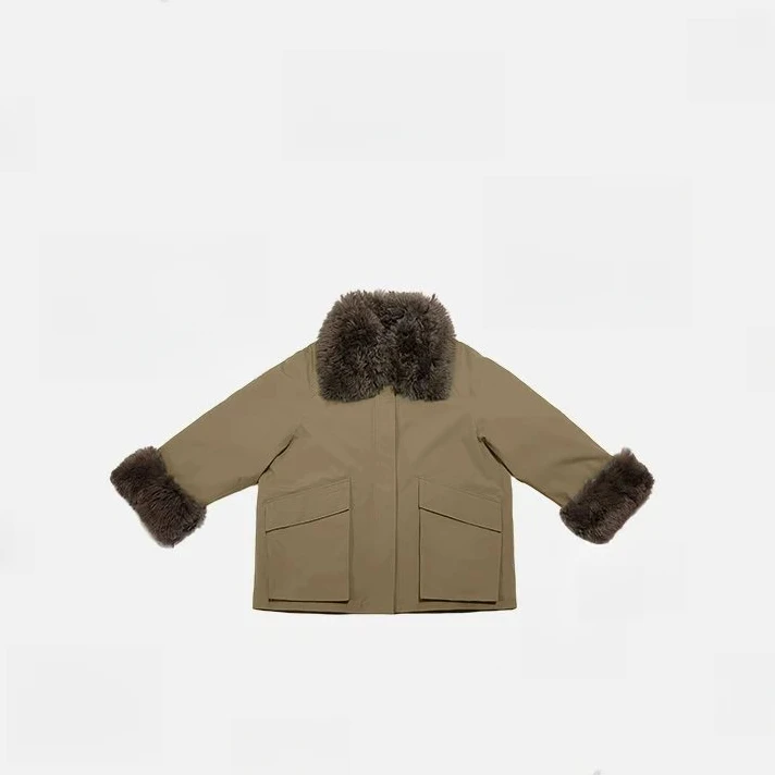 2025双十二限定小个子90派克白鹅绒可拆卸毛领鹅绒服晚宴场合女装