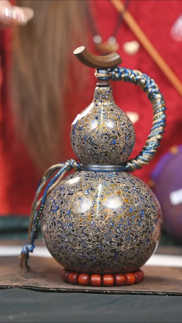 【闪购商品】WA256漆艺酒葫芦不包手串及旋转底座