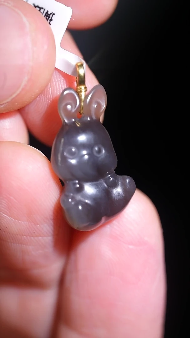 吊坠(不含链)18K金镶嵌和田玉30多样性发一