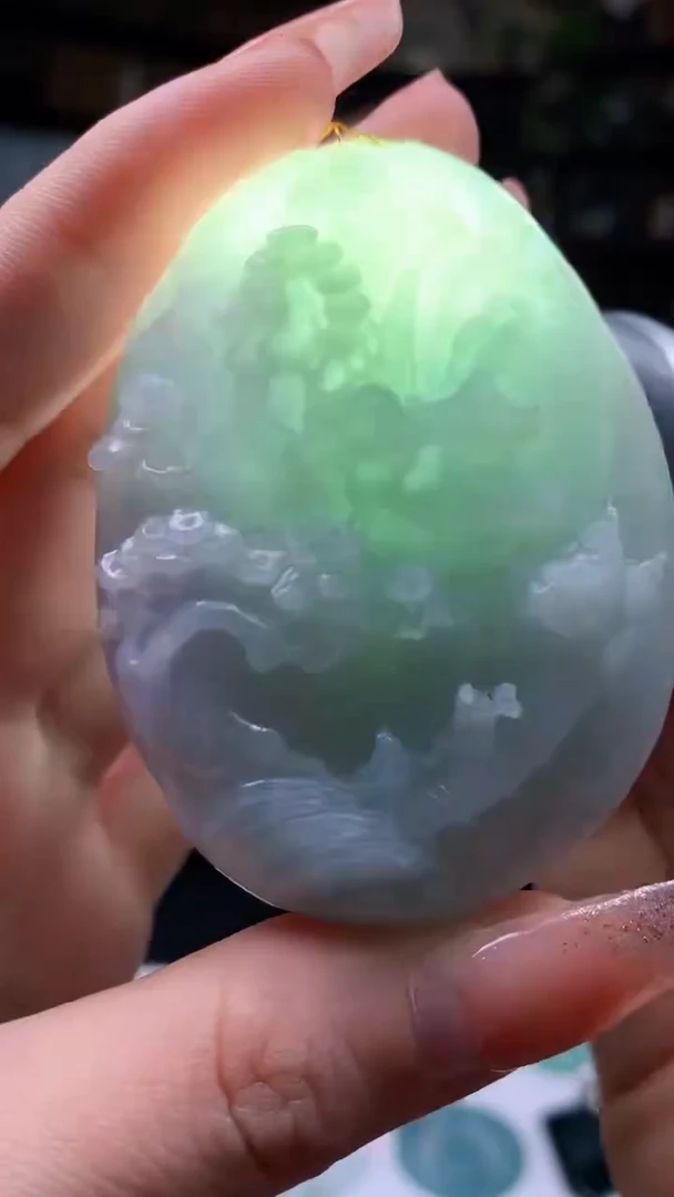 【闪购商品】定制翡翠未镶嵌1076ry-毛货挂件5