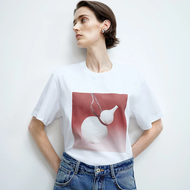 晶哥鱼鱼新中式葫芦印花纯棉短袖T恤 G1175