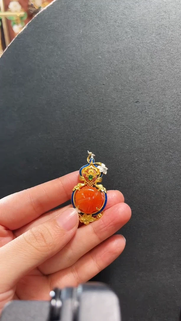 【闪购商品】玛瑙/玉髓吊坠银S925镶嵌吊坠