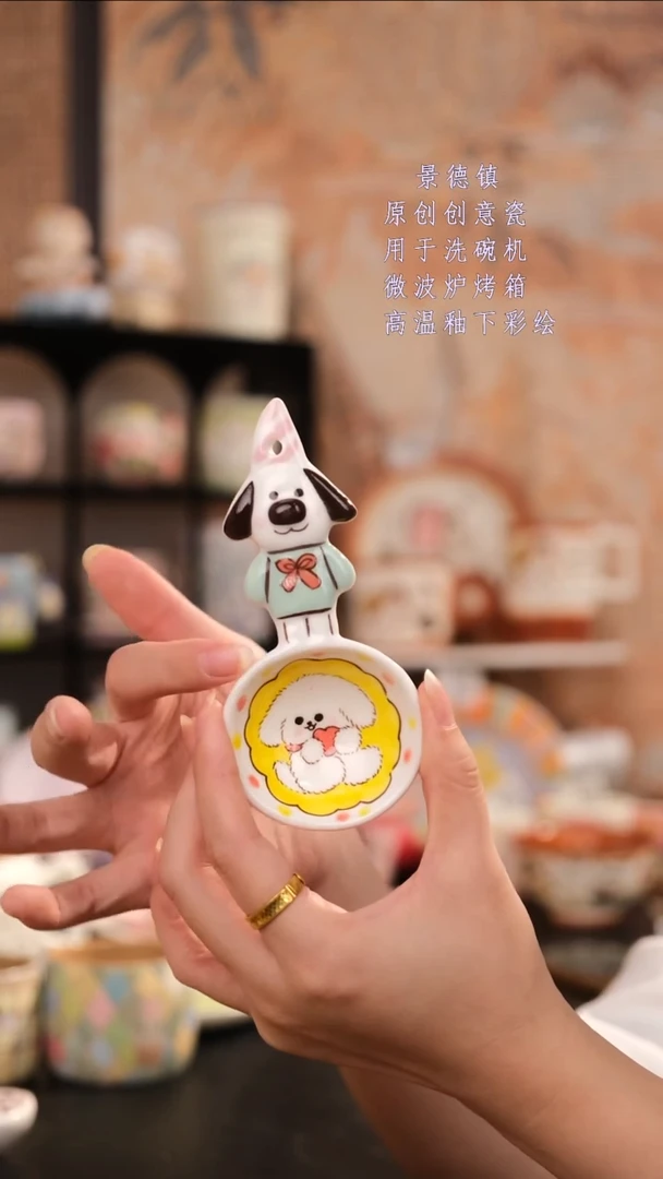 摆件景德镇手工手绘设计师款